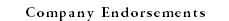 Company Endorsements